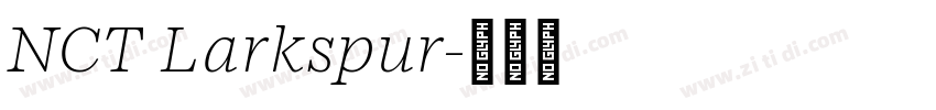 NCT Larkspur字体转换